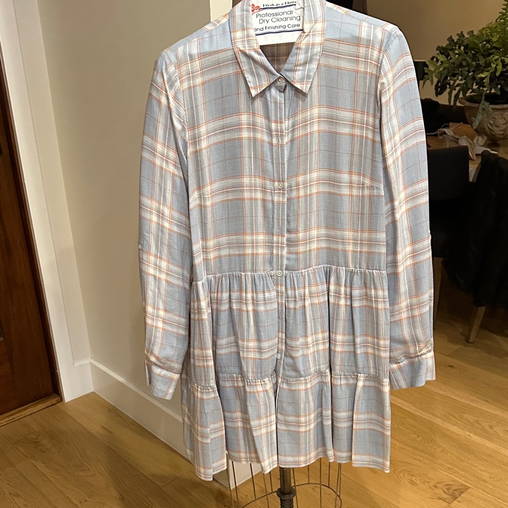 Veronica Beard Plaid Blue women’s summer  Dress